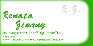 renata zimany business card